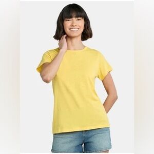 TIME AND TRU Marigold Yellow Short Sleeve Tee